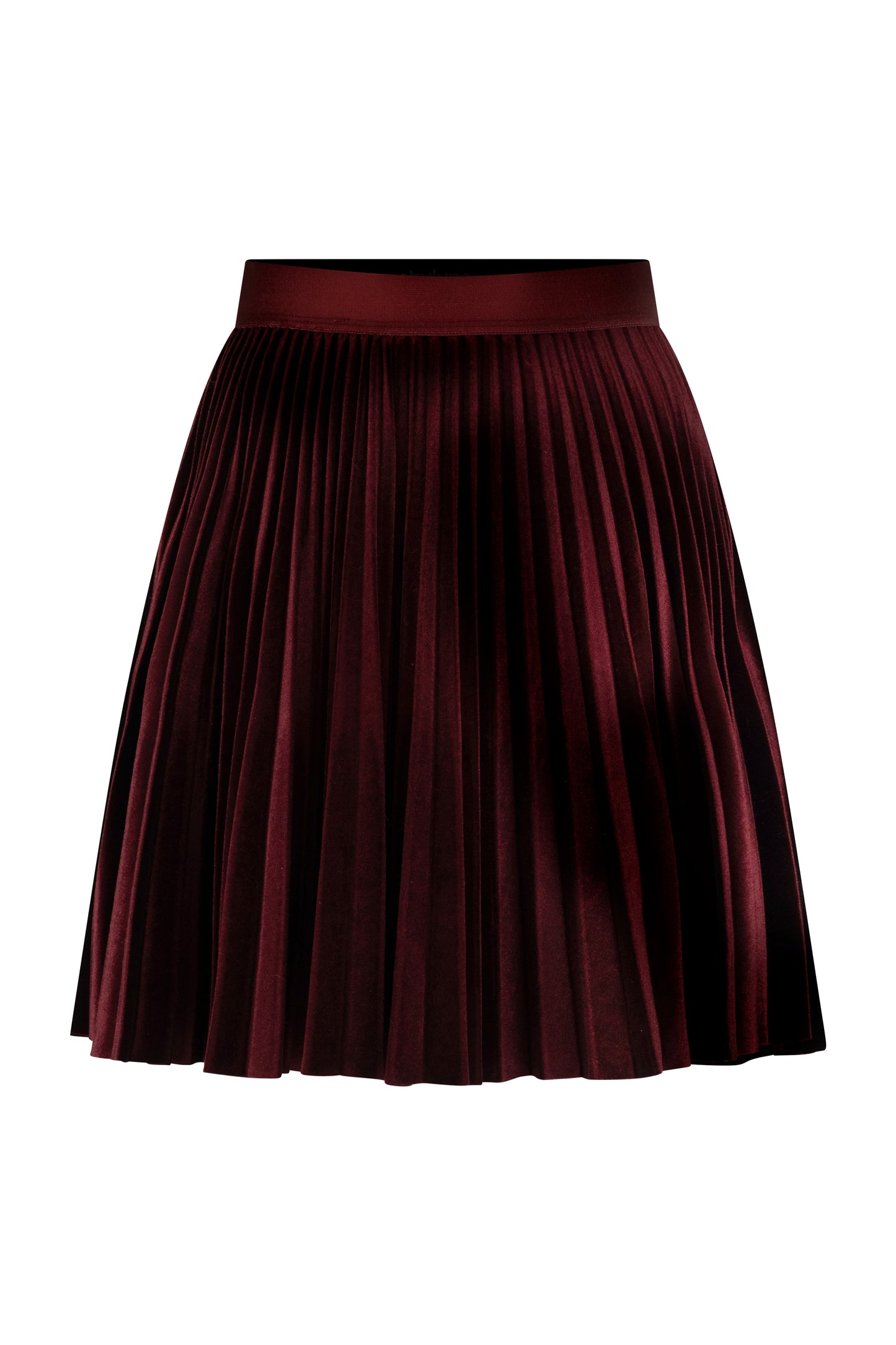 Merlot Crush Velvet Short Pleated Skirt