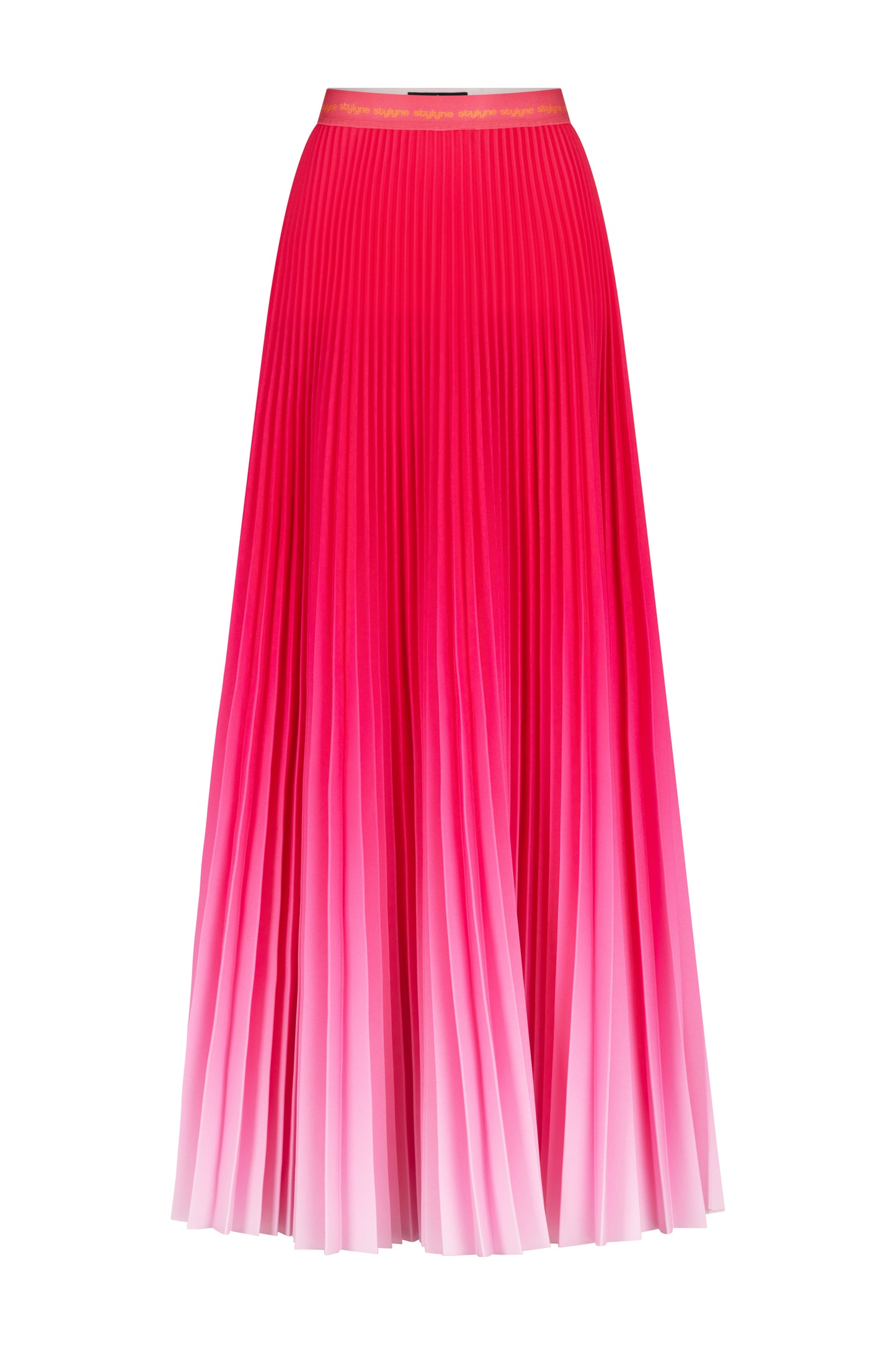 Pony Pink Ombre Long Pleated Skirt