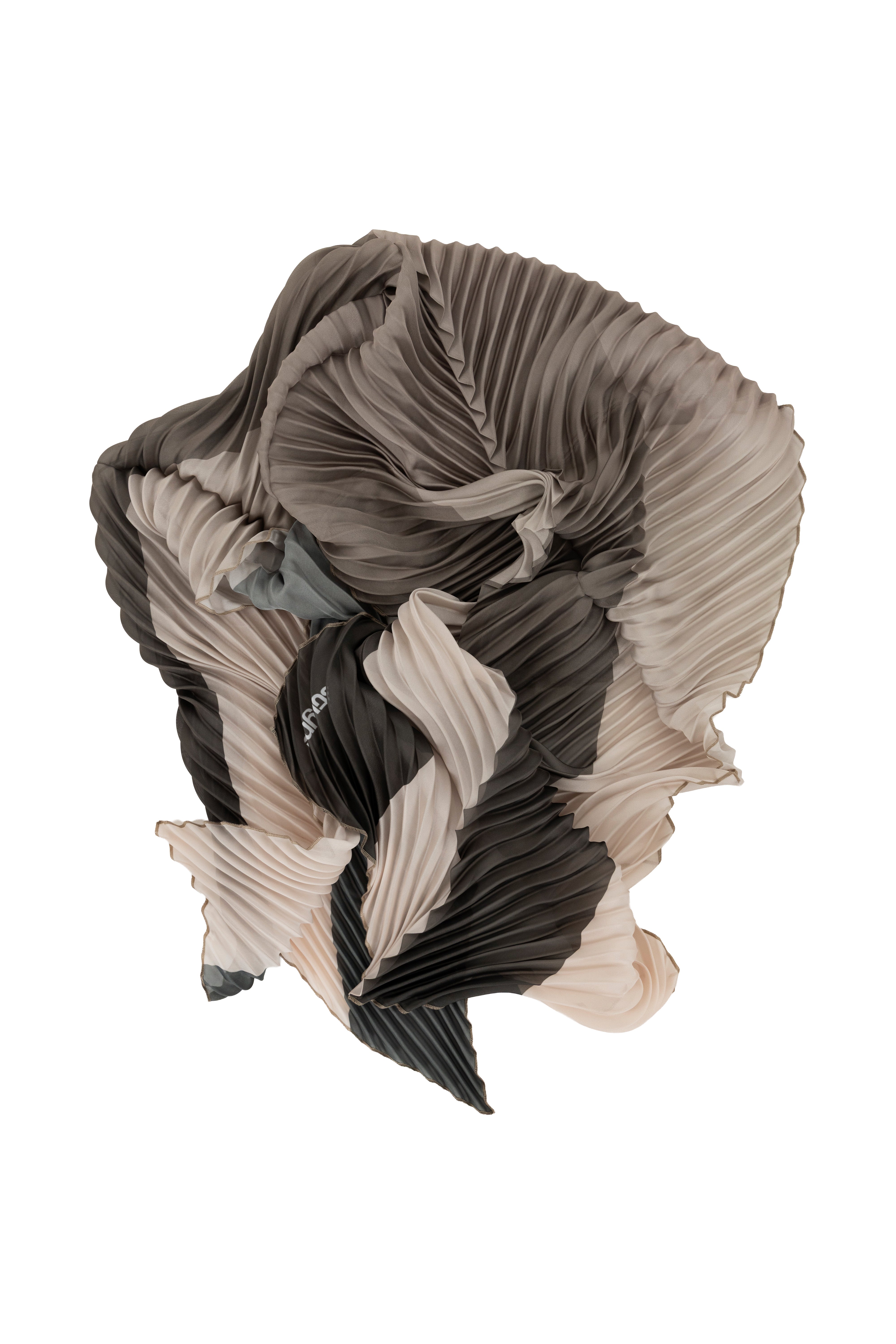 Rosewood Long Pleated Scarf