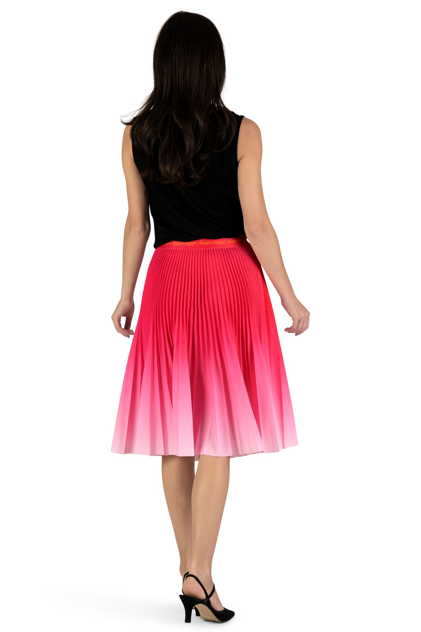 Pony Pink Ombre Medium Pleated Skirt