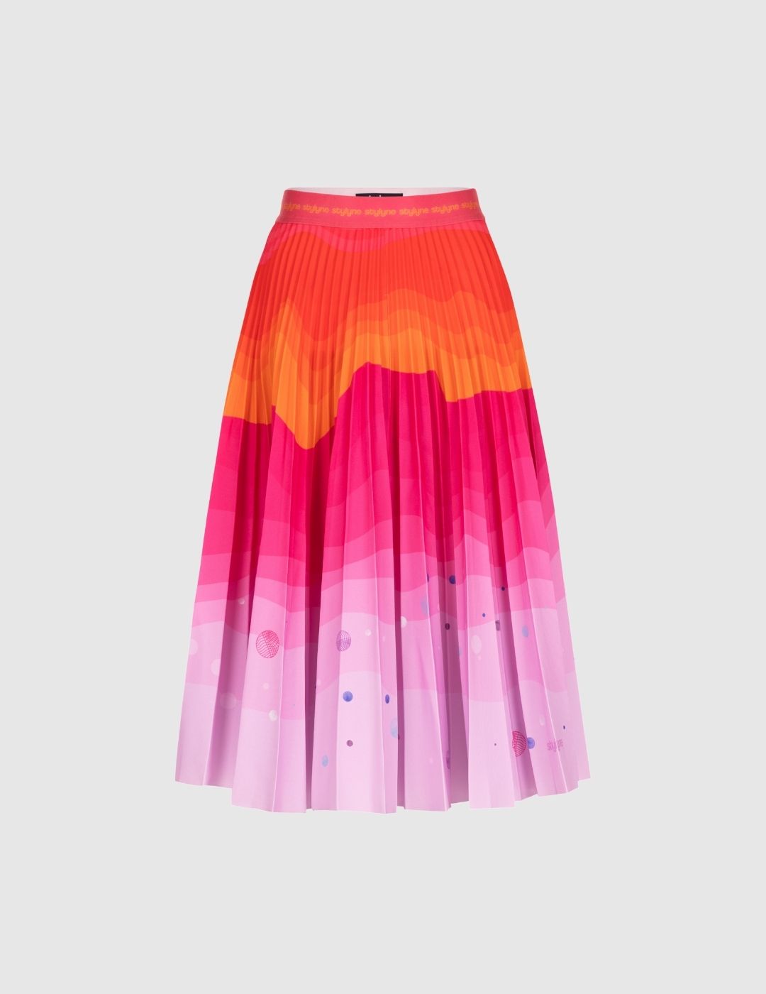 Tangerine Dusk Medium Pleated Skirt