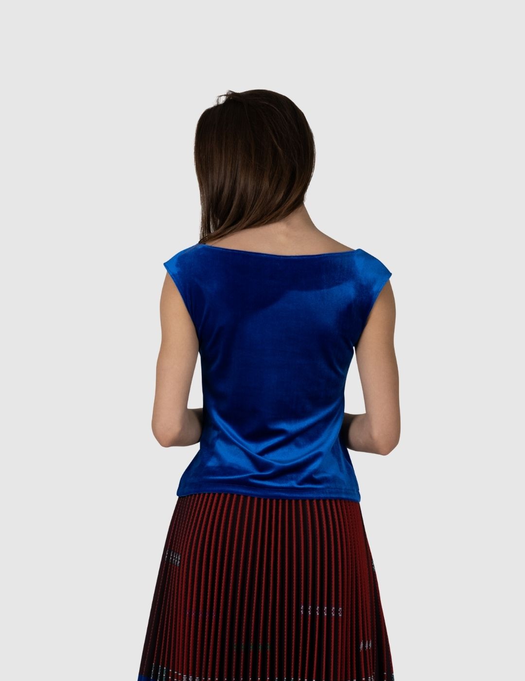 Sapphire Blue Velvet Top