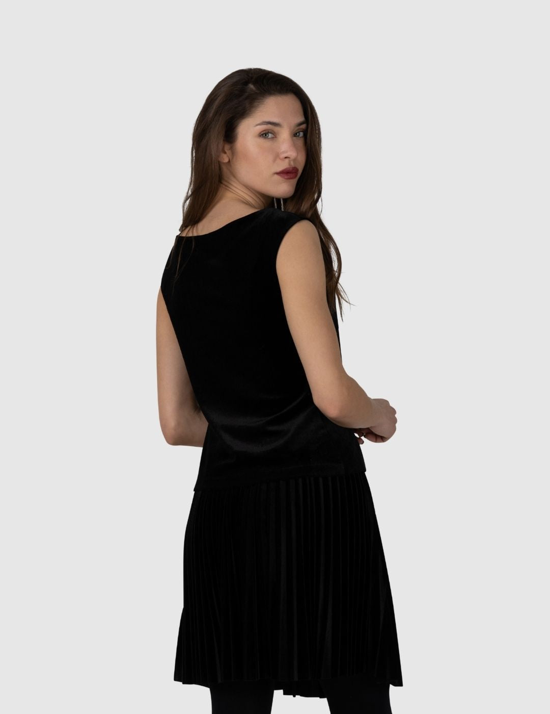 Midnight Shadow Velvet Top