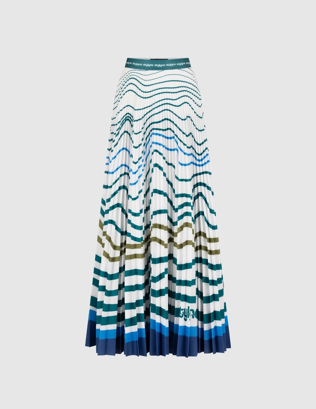 Rising Tides Long Pleated Skirt