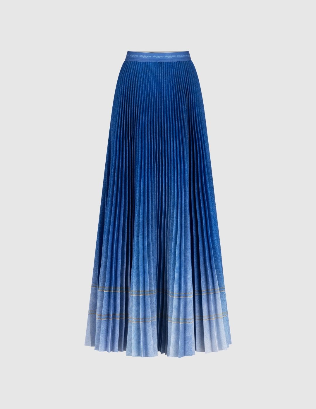 Denim Wannabe Long Pleated Skirt