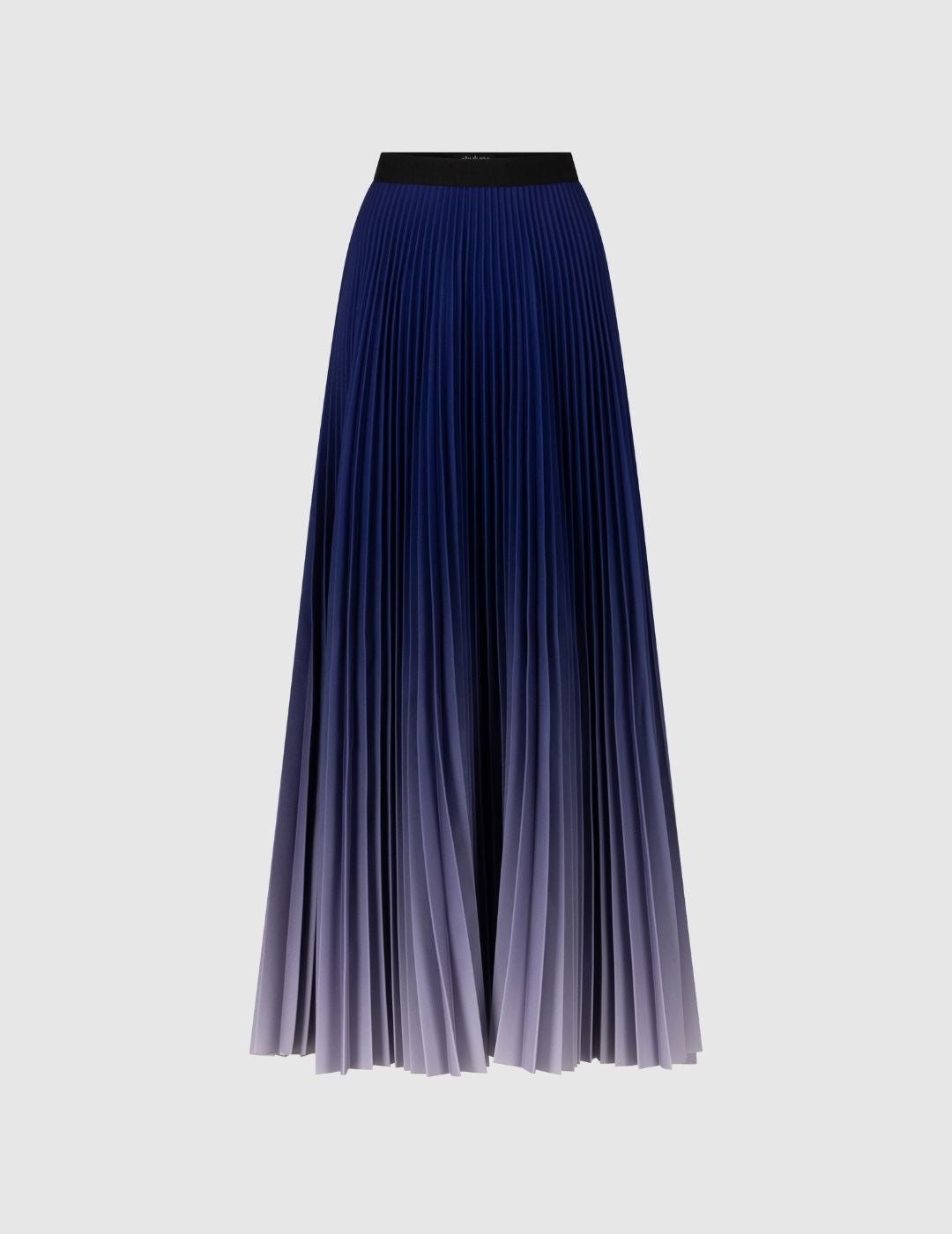Purple Ink Ombre Long Pleated Skirt