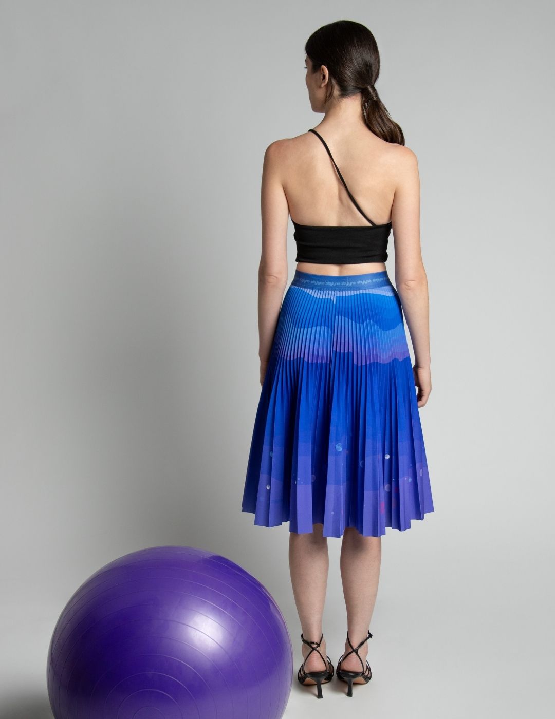 Ocean Deep Medium Pleated Skirt