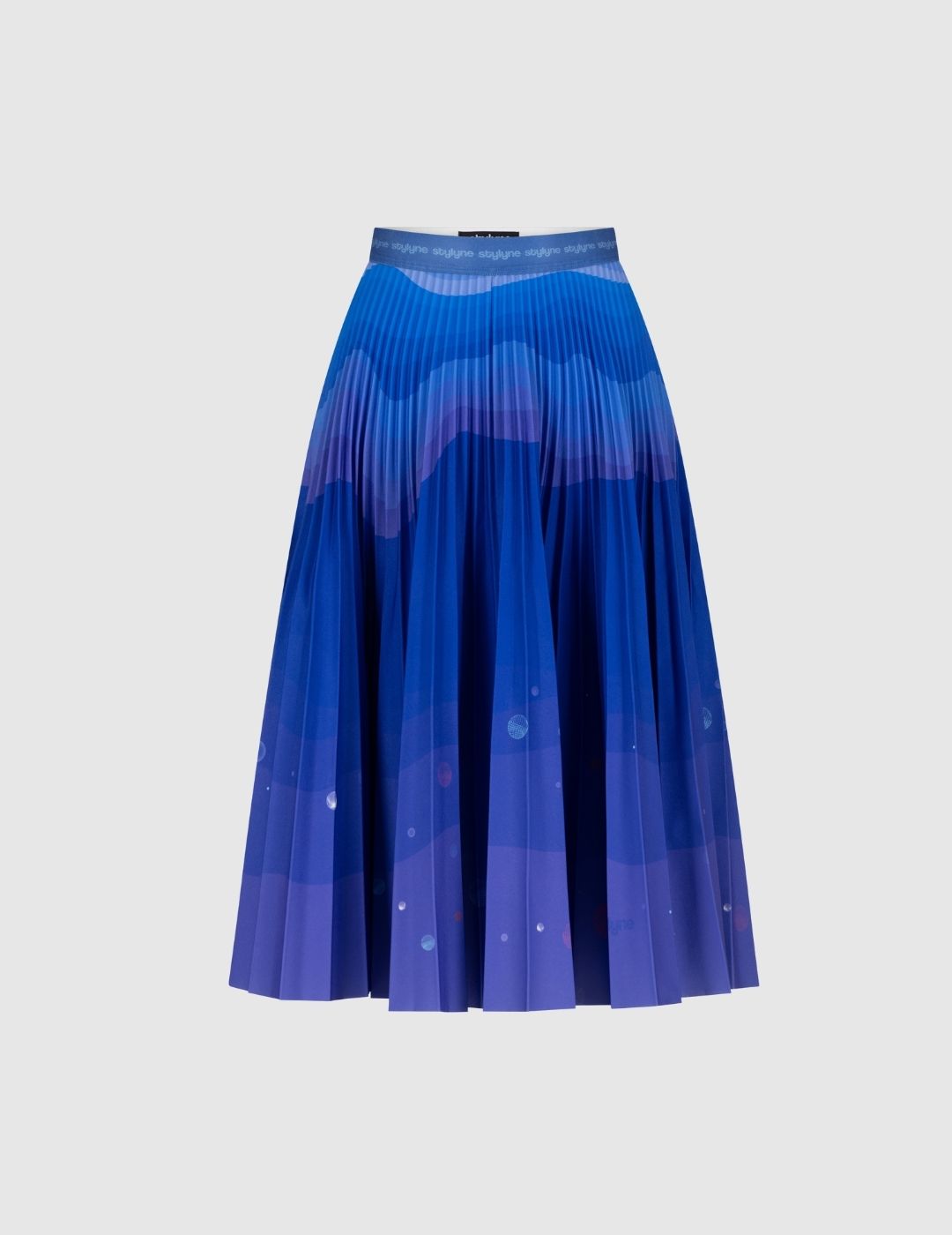 Ocean Deep Medium Pleated Skirt