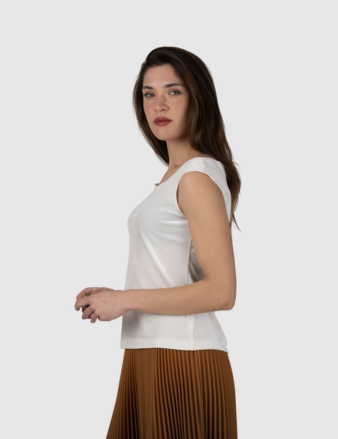 Champagne Cream Velvet Top