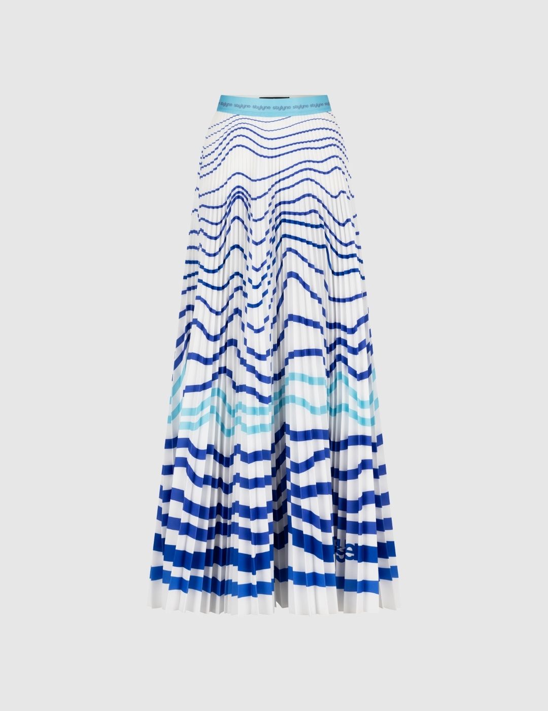 Arctic Ocean Long Pleated Skirt