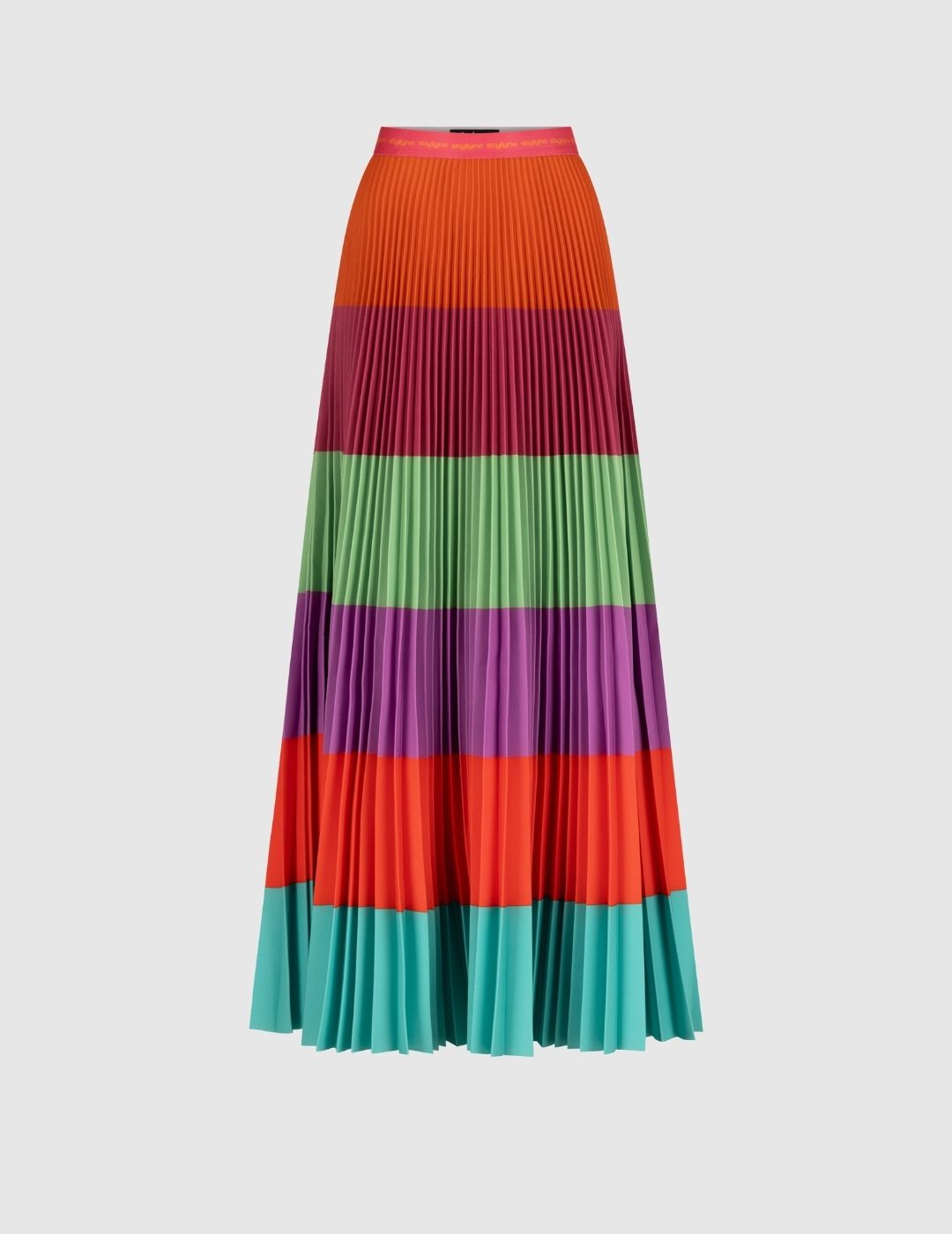 Summer Sorbet Long Pleated Skirt