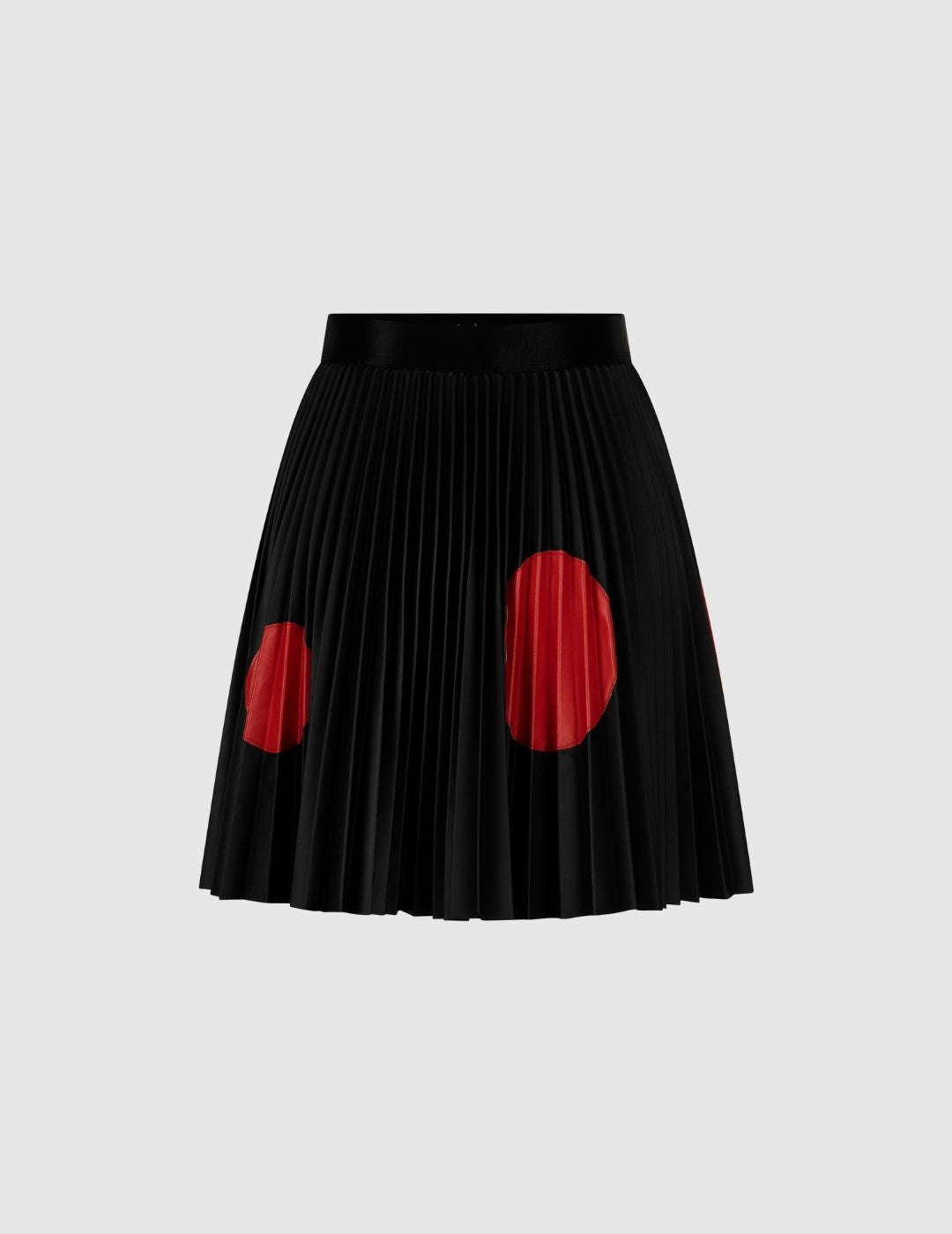 Къса плисирана пола от еко кожа "Калинка"