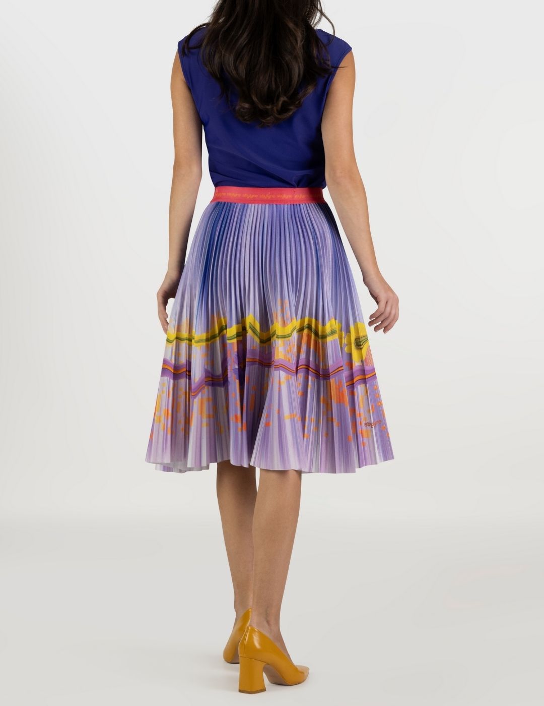 Autumn Violet Medium Pleated Skirt