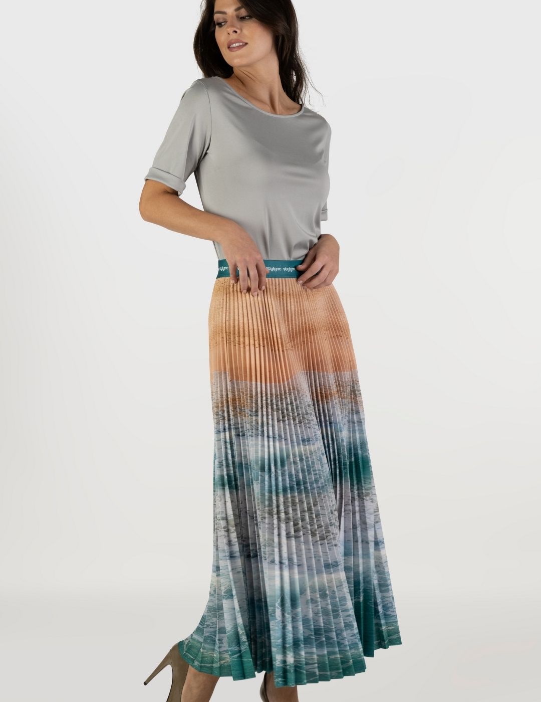Madeira Long Pleated Skirt