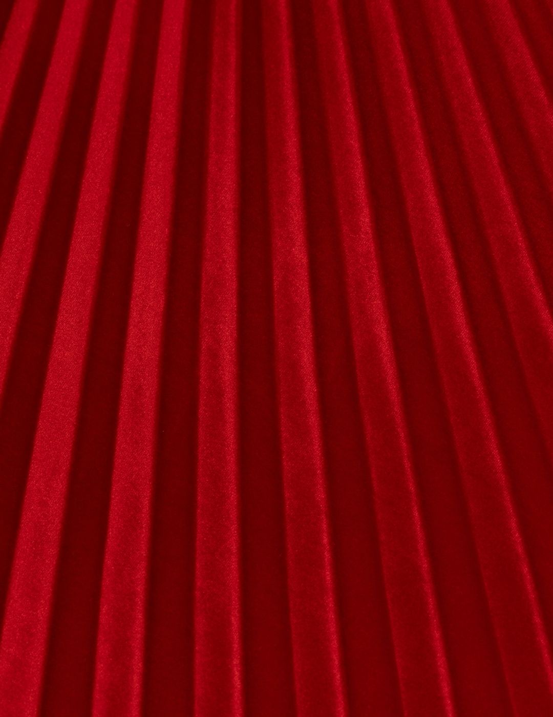 Crimson Flame Velvet Short Pleated Skirt