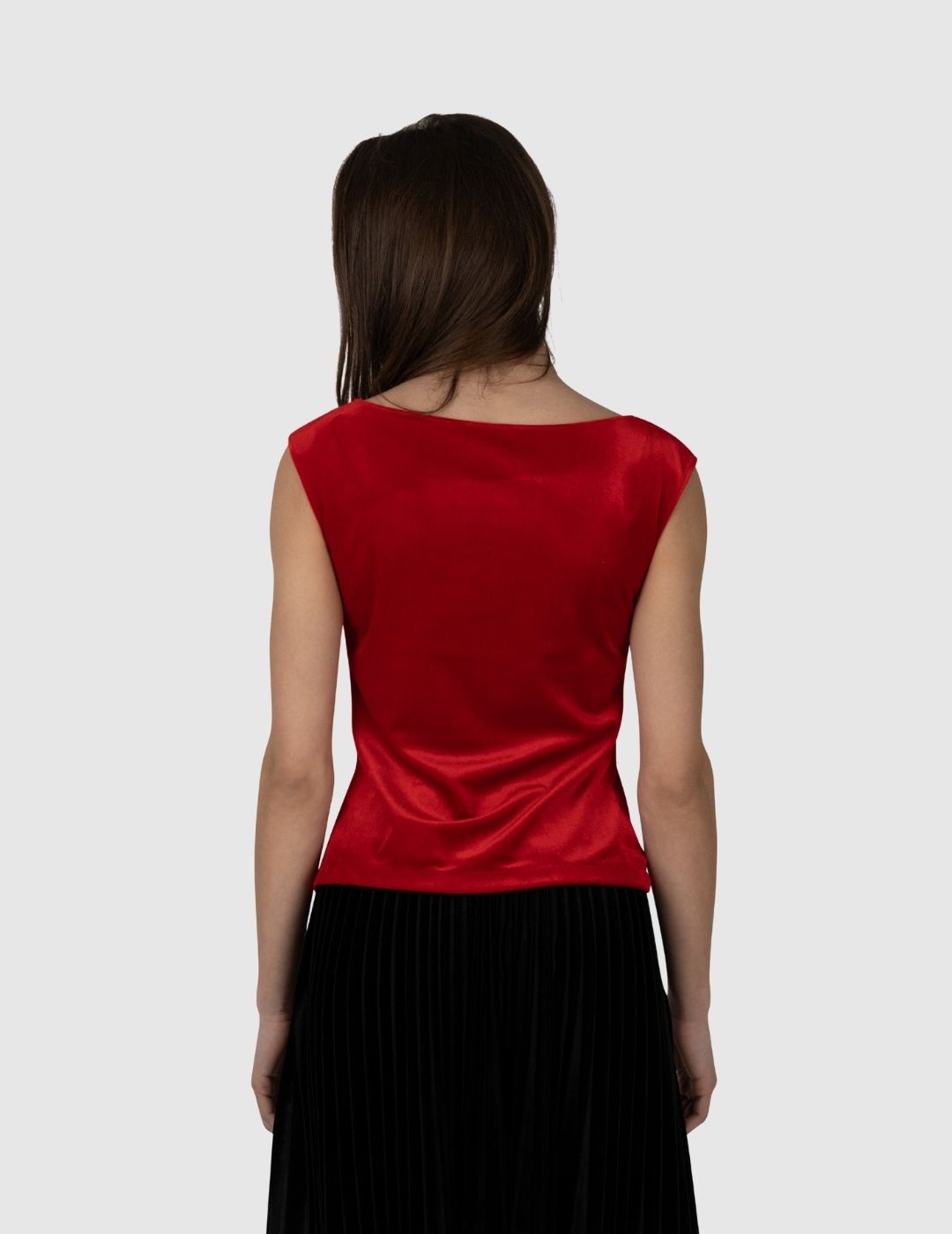Crimson Flame Velvet Top