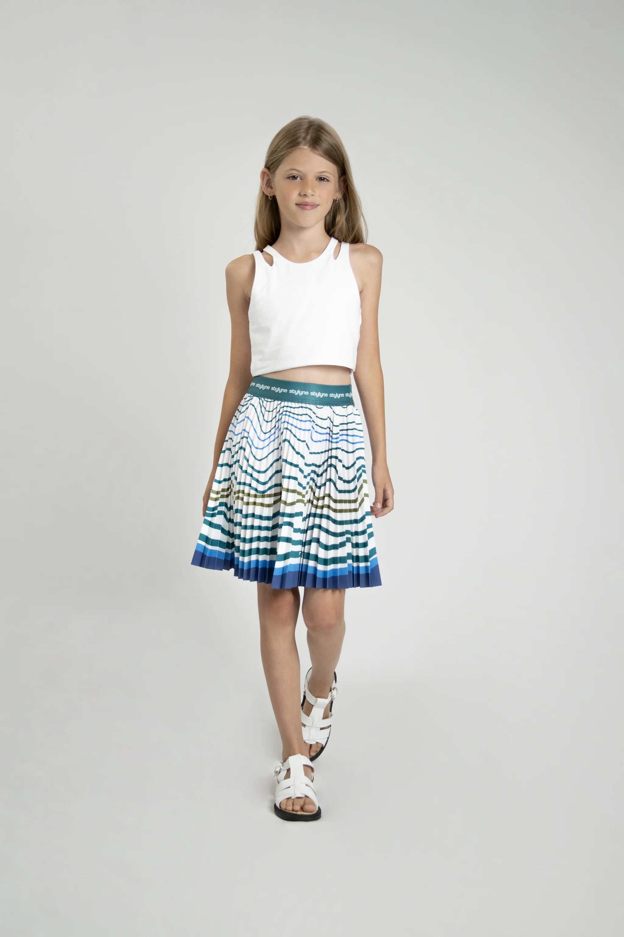 Rising Tides Children's Short Pleated Skirt