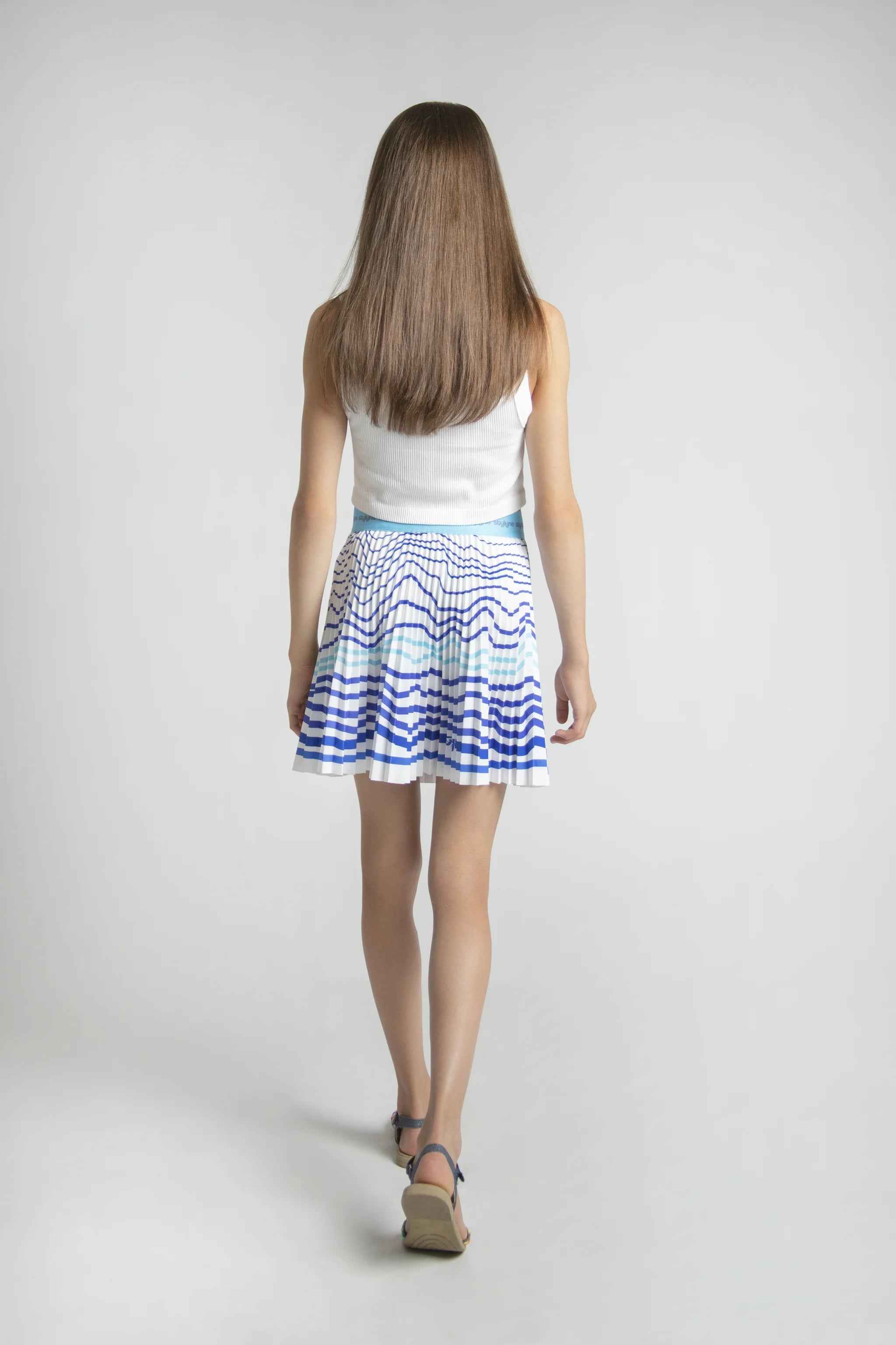 Arctic Ocean Children's Short Pleated Skirt