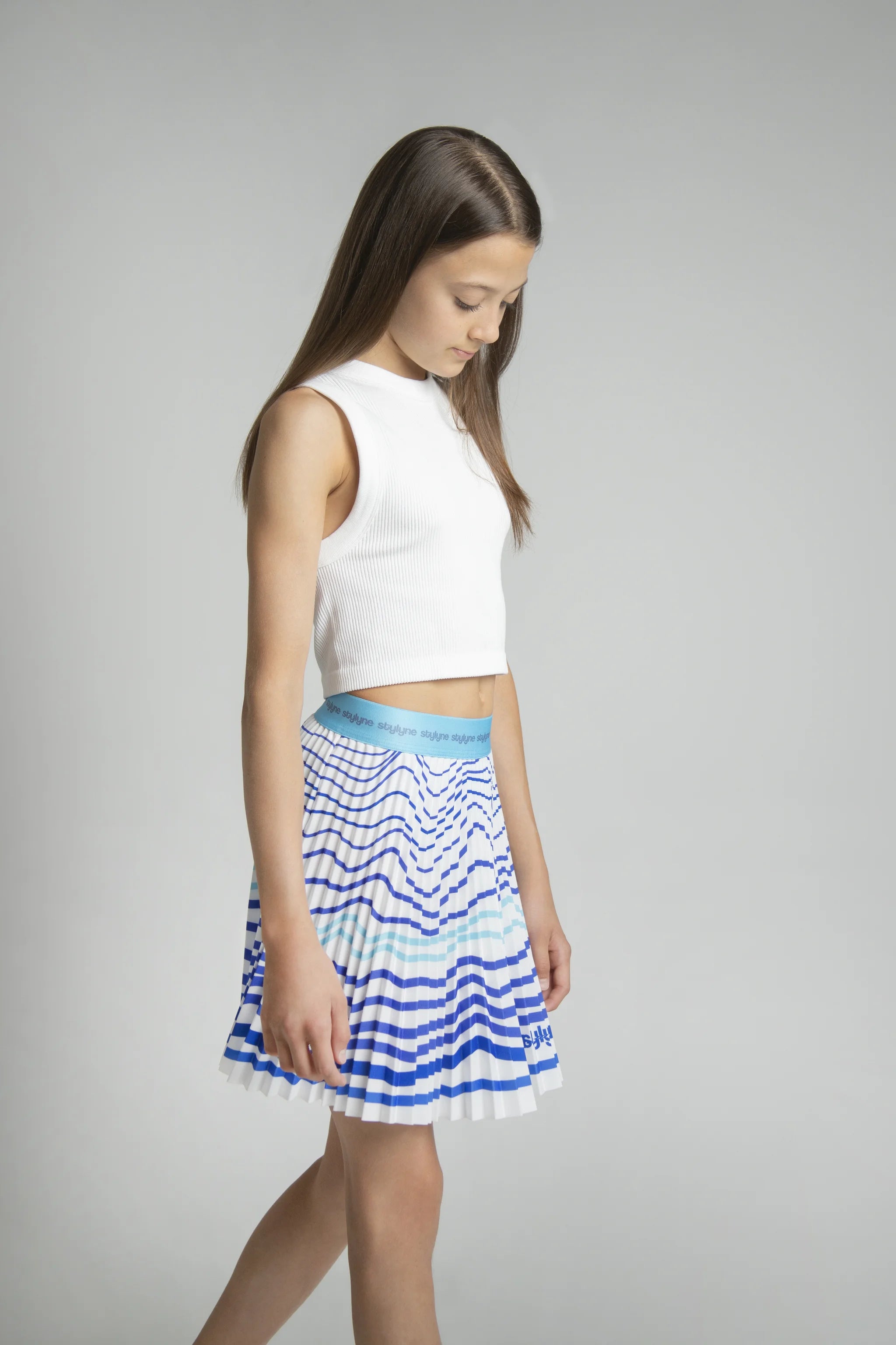 Arctic Ocean Children's Short Pleated Skirt