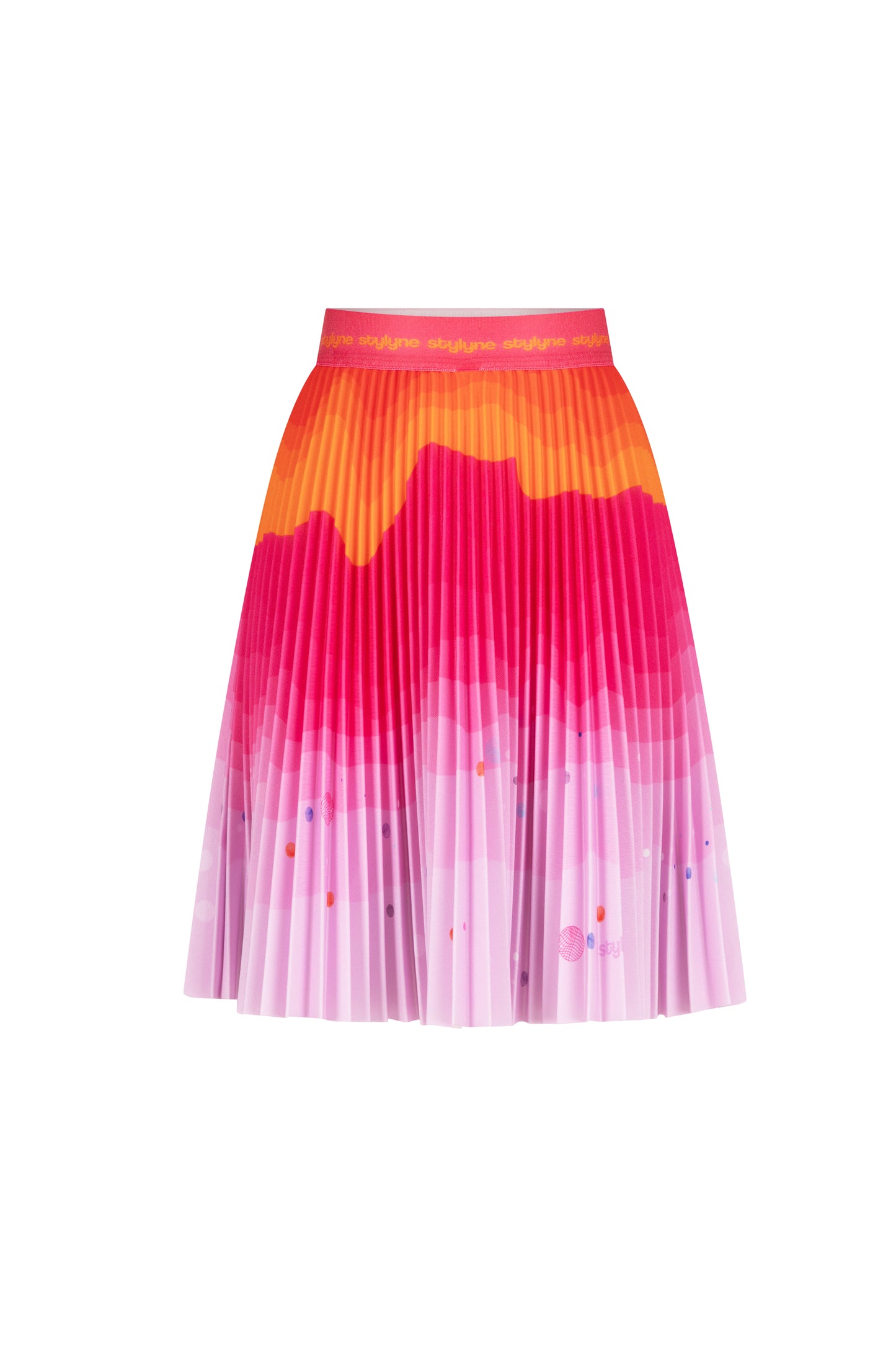 Tangerine Dusk Kids Pleated Skirt