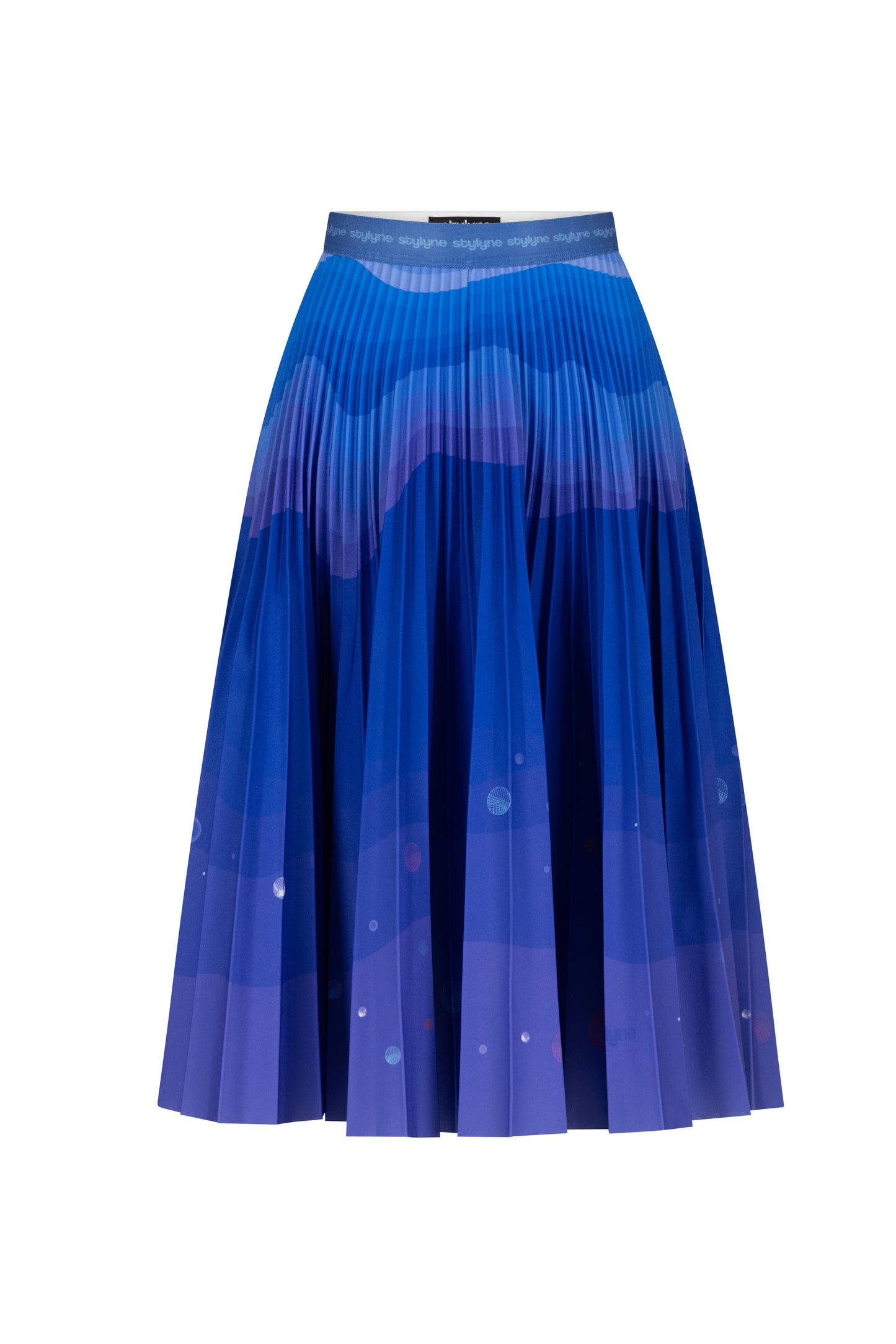 Ocean Deep Medium Pleated Skirt