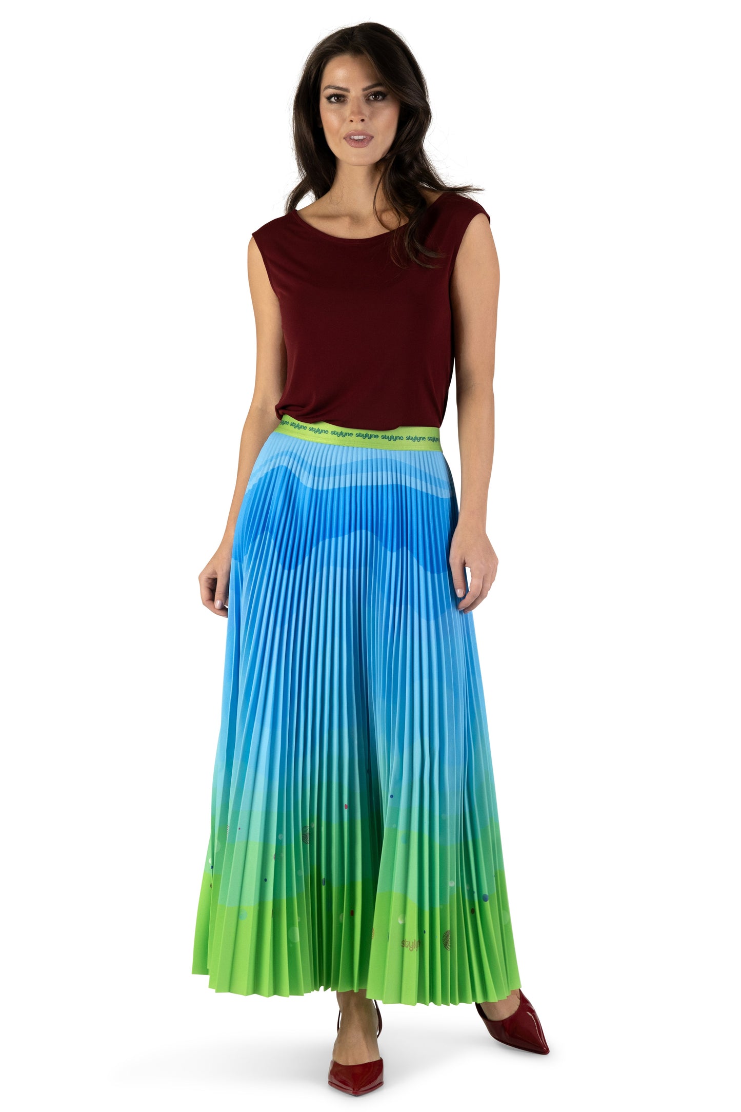 Maya Bay Long Pleated Skirt