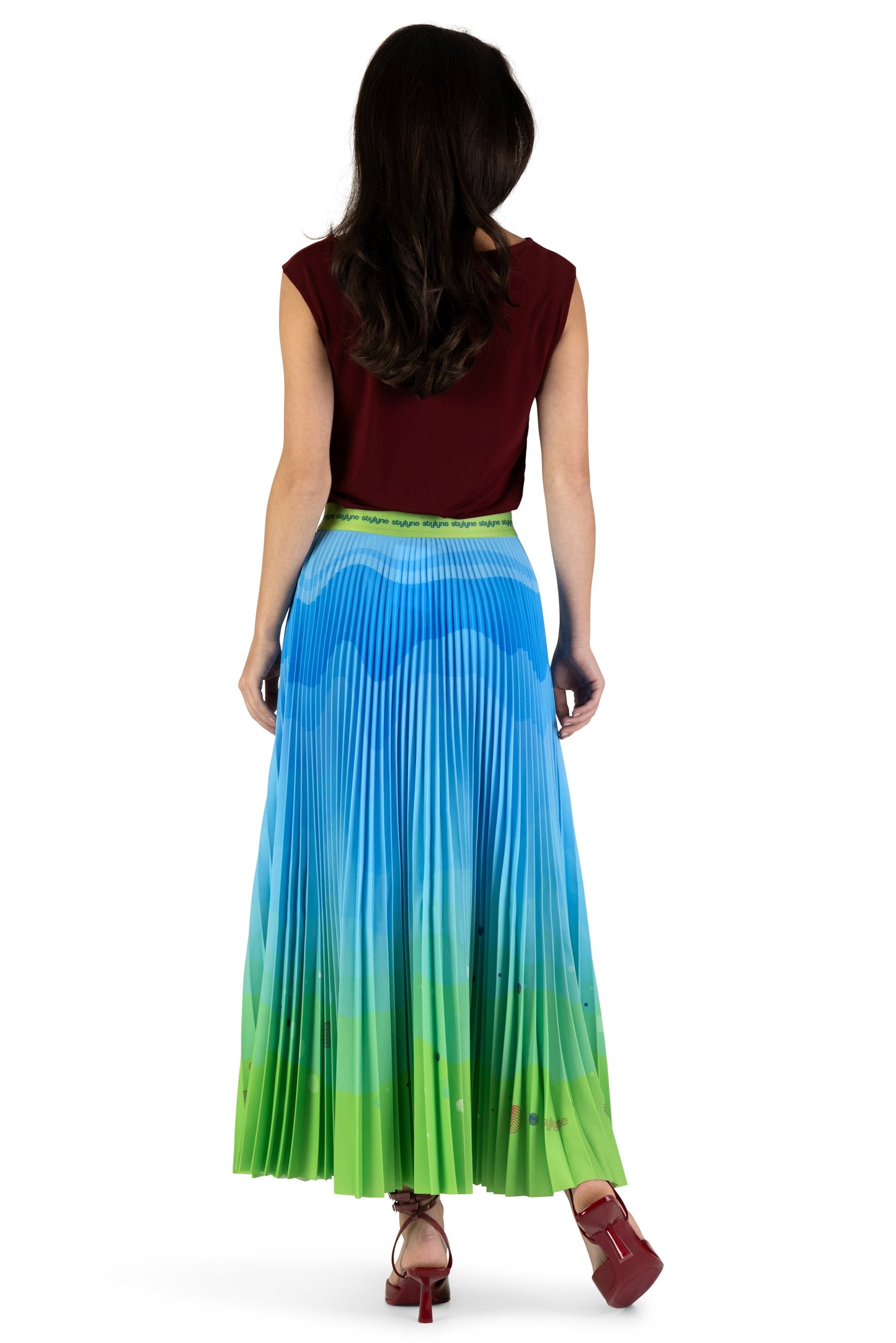 Maya Bay Long Pleated Skirt