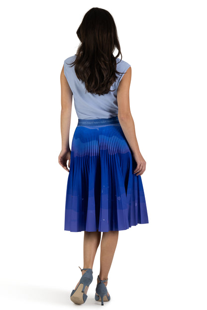 Ocean Deep Medium Pleated Skirt