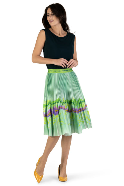 Spring Violet Medium Pleated Skirt