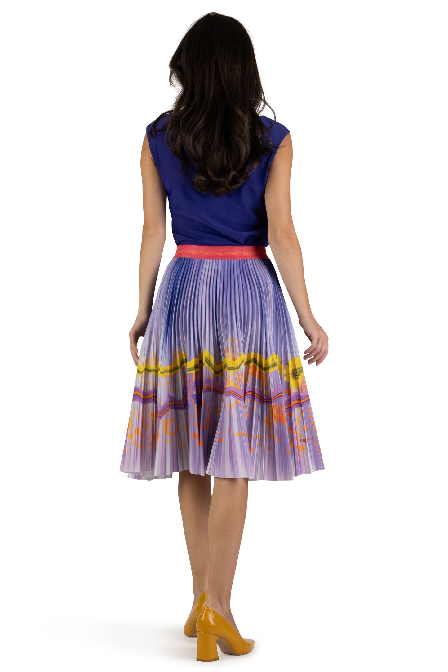 Autumn Violet Medium Pleated Skirt