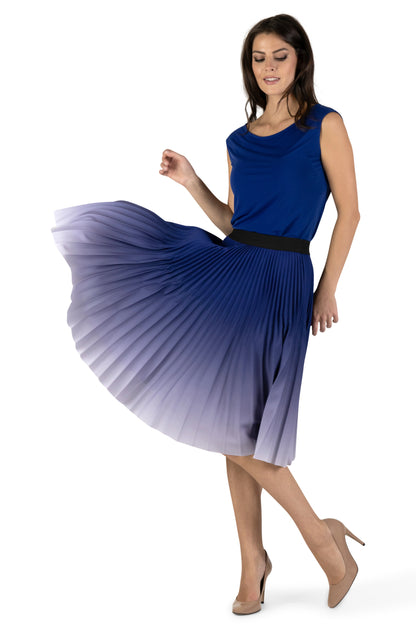 Purple Ink Medium Pleated Skirt