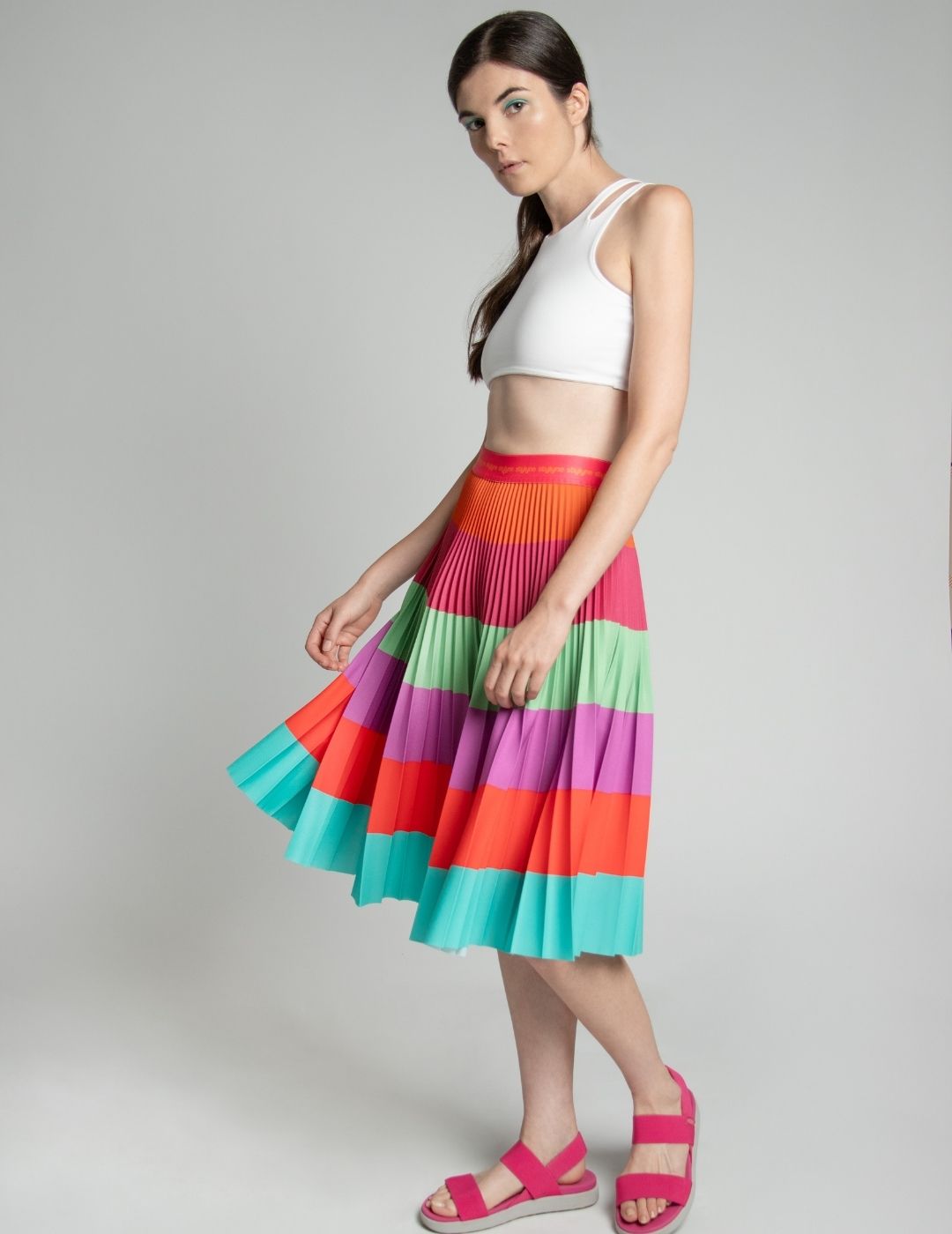 Summer Sorbet Medium Pleated Skirt