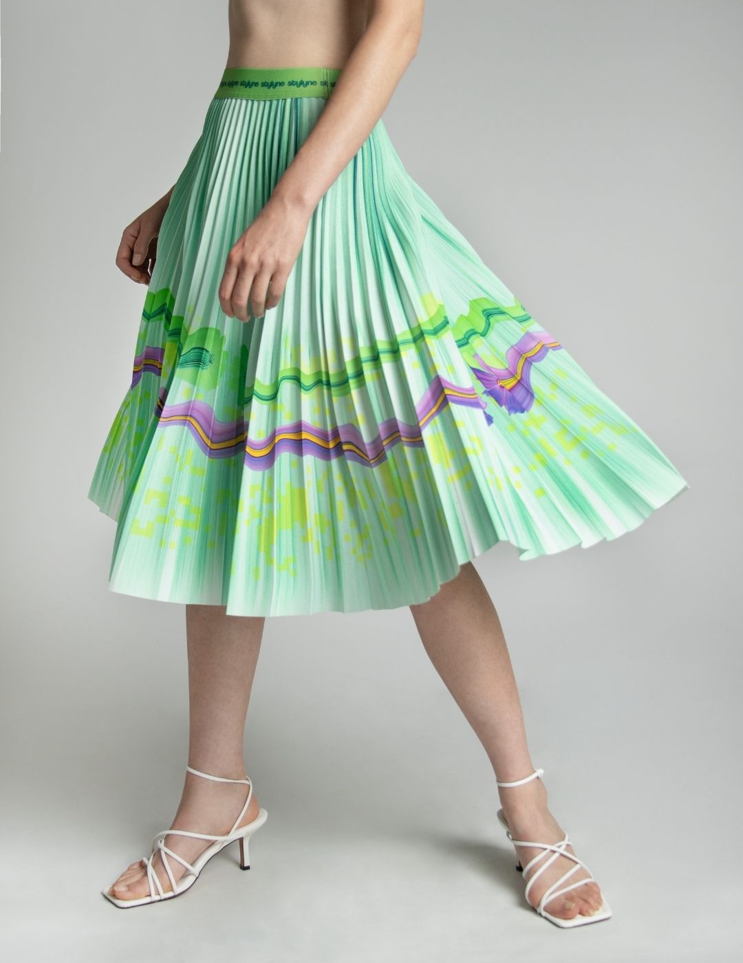 Spring Violet Medium Pleated Skirt
