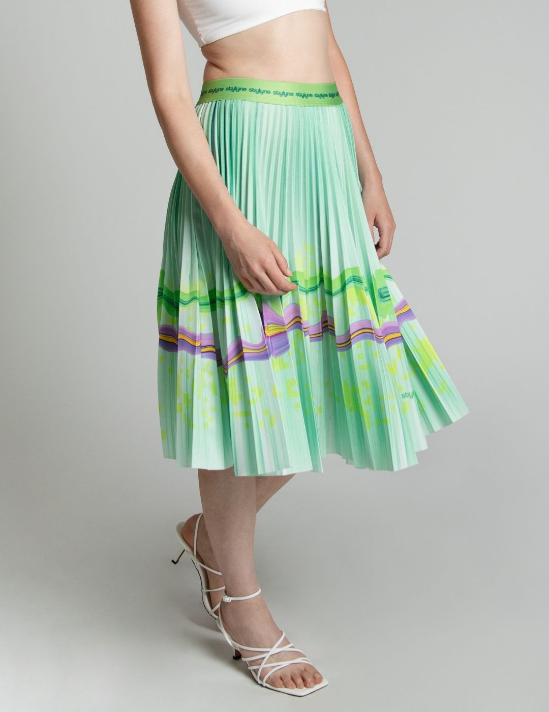 Spring Violet Medium Pleated Skirt