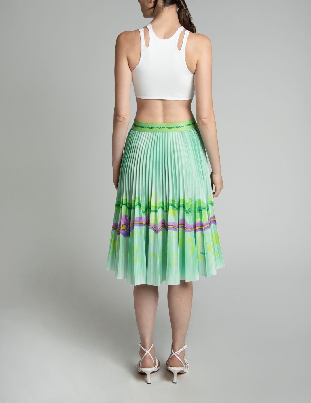 Spring Violet Medium Pleated Skirt