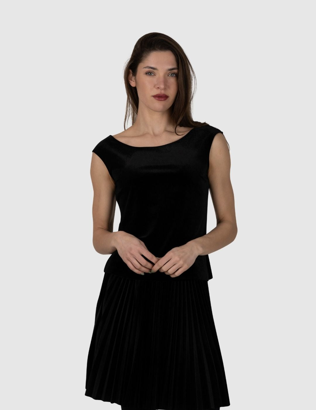 Midnight Shadow Velvet Top