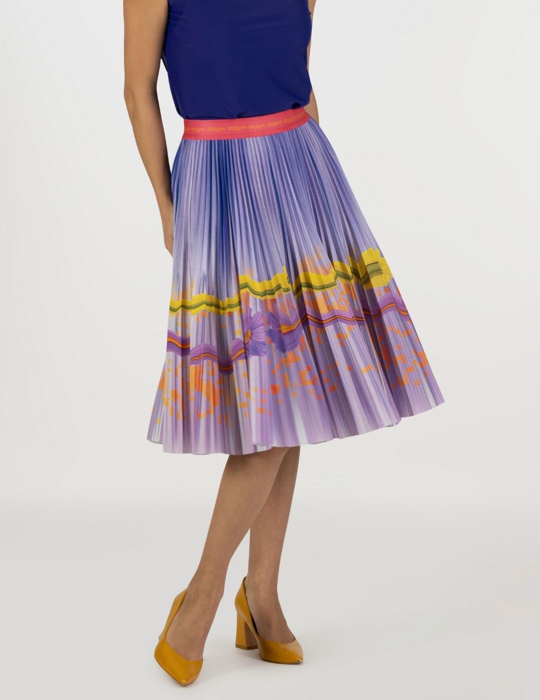 Autumn Violet Medium Pleated Skirt