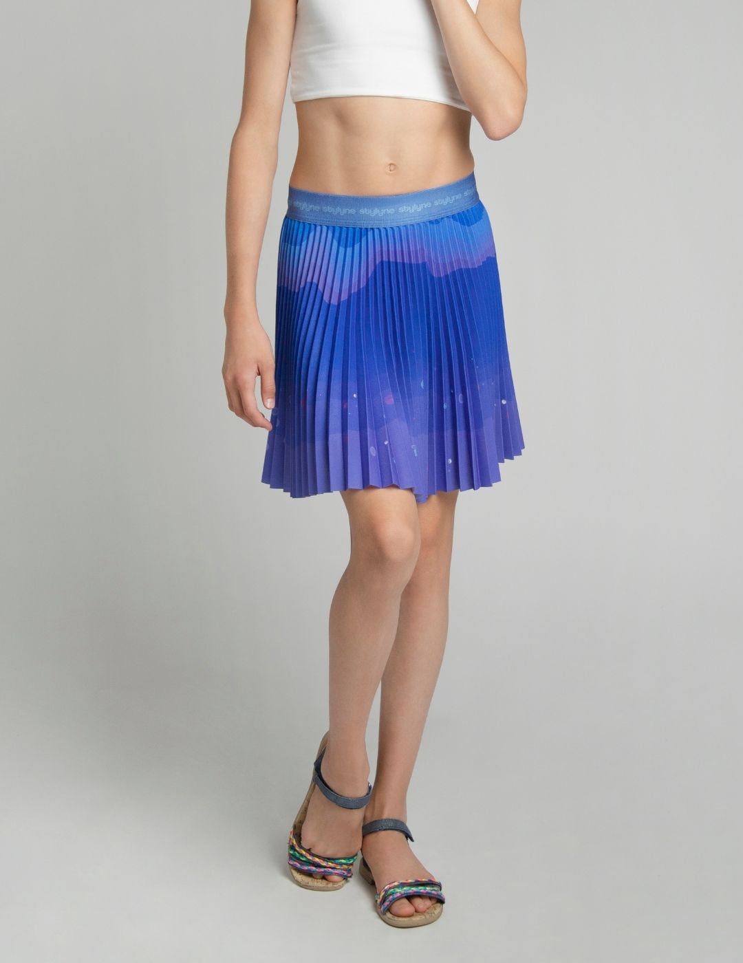 Ocean Deep Children's Short Pleated Skirt