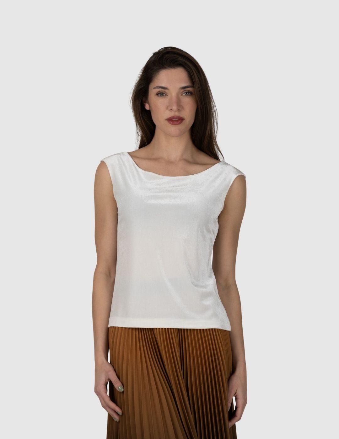 Champagne Cream Velvet Top