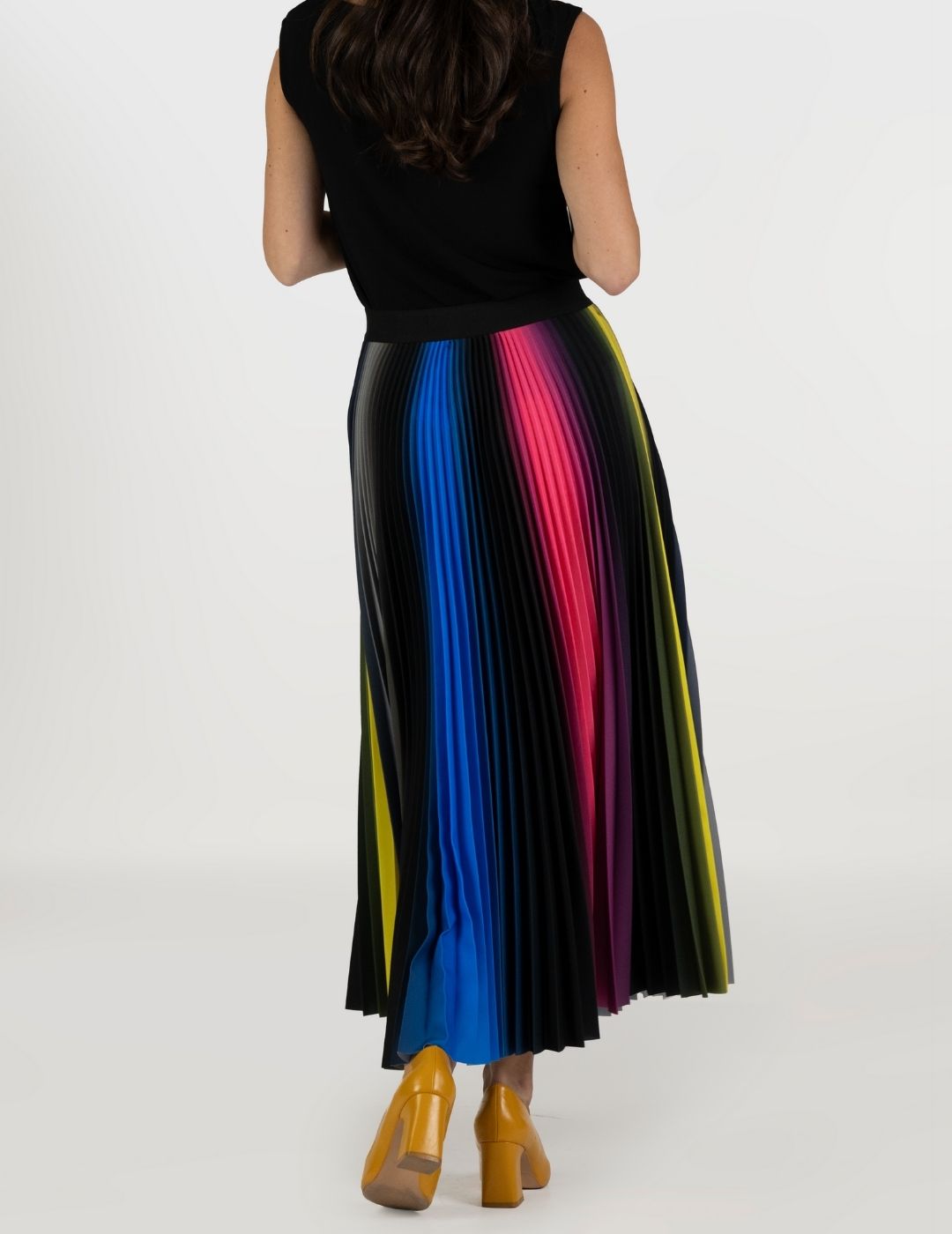 Cosmic Rays Long Pleated Skirt