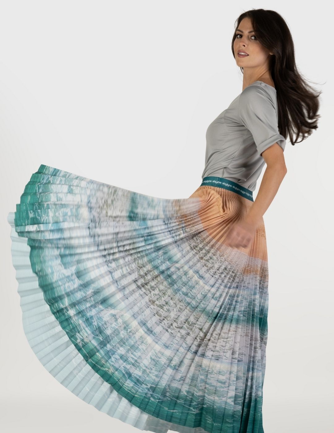 Madeira Long Pleated Skirt