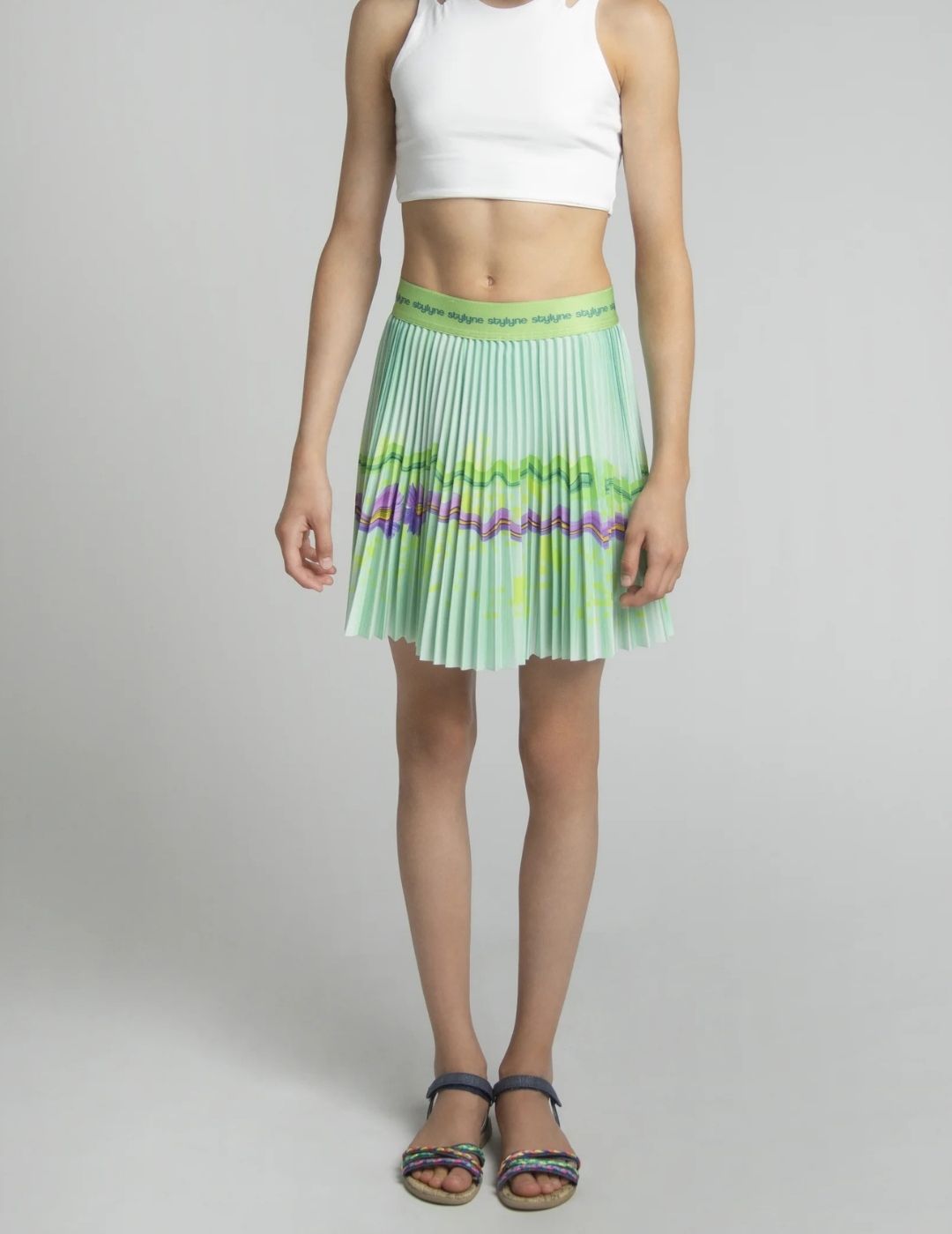 Spring Violet Children's Short Pleated Skirt