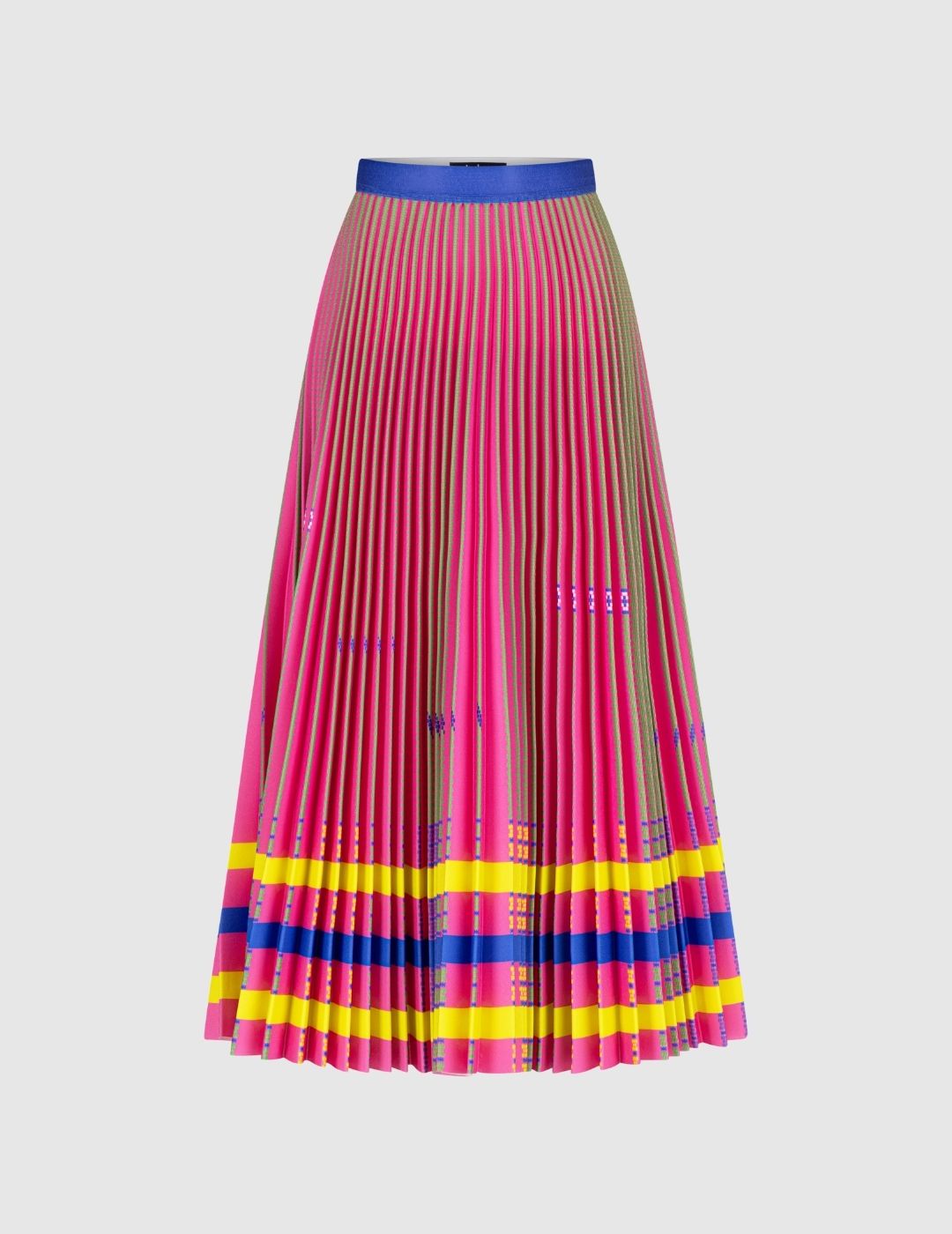 Bulgarian Pink Heritage Pleated Skirt