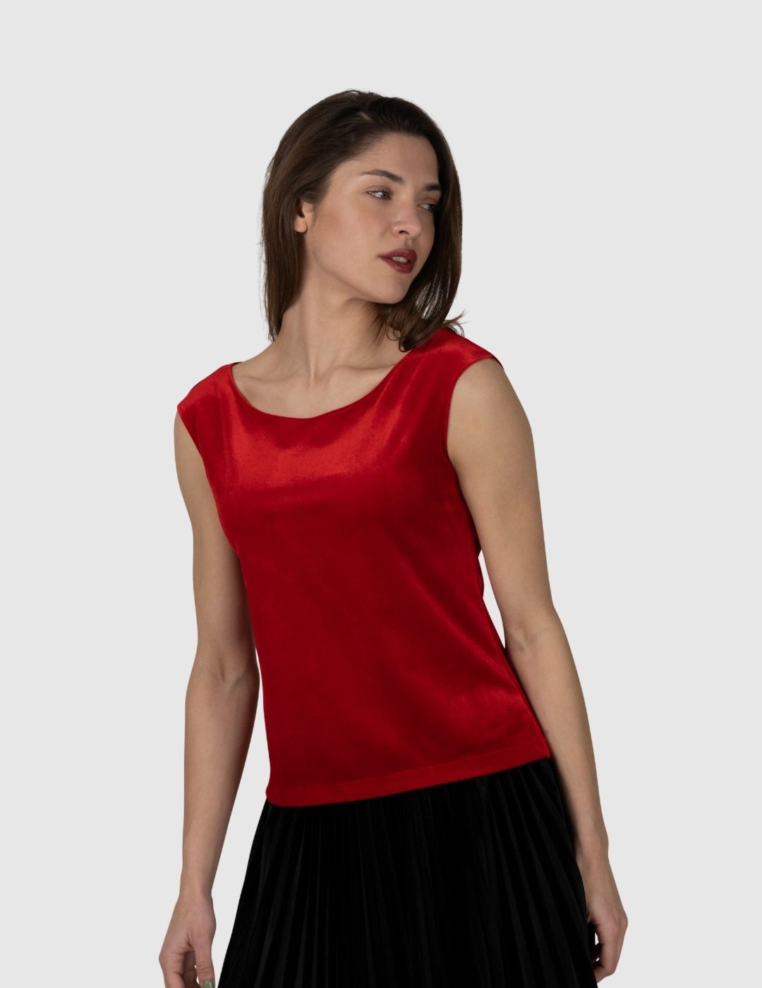 Crimson Flame Velvet Top