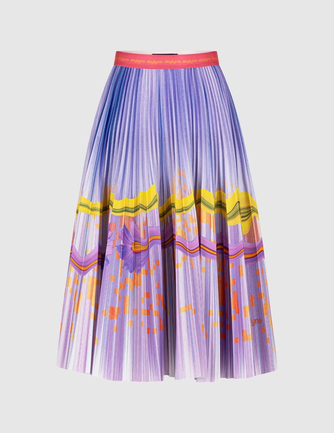 Autumn Violet Medium Pleated Skirt