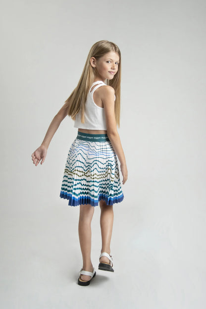 Rising Tides Kids Pleated Skirt