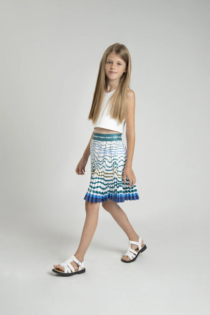 Rising Tides Kids Pleated Skirt