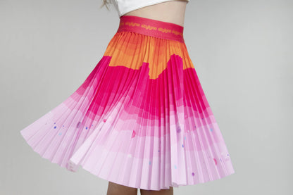 Tangerine Dusk Kids Pleated Skirt