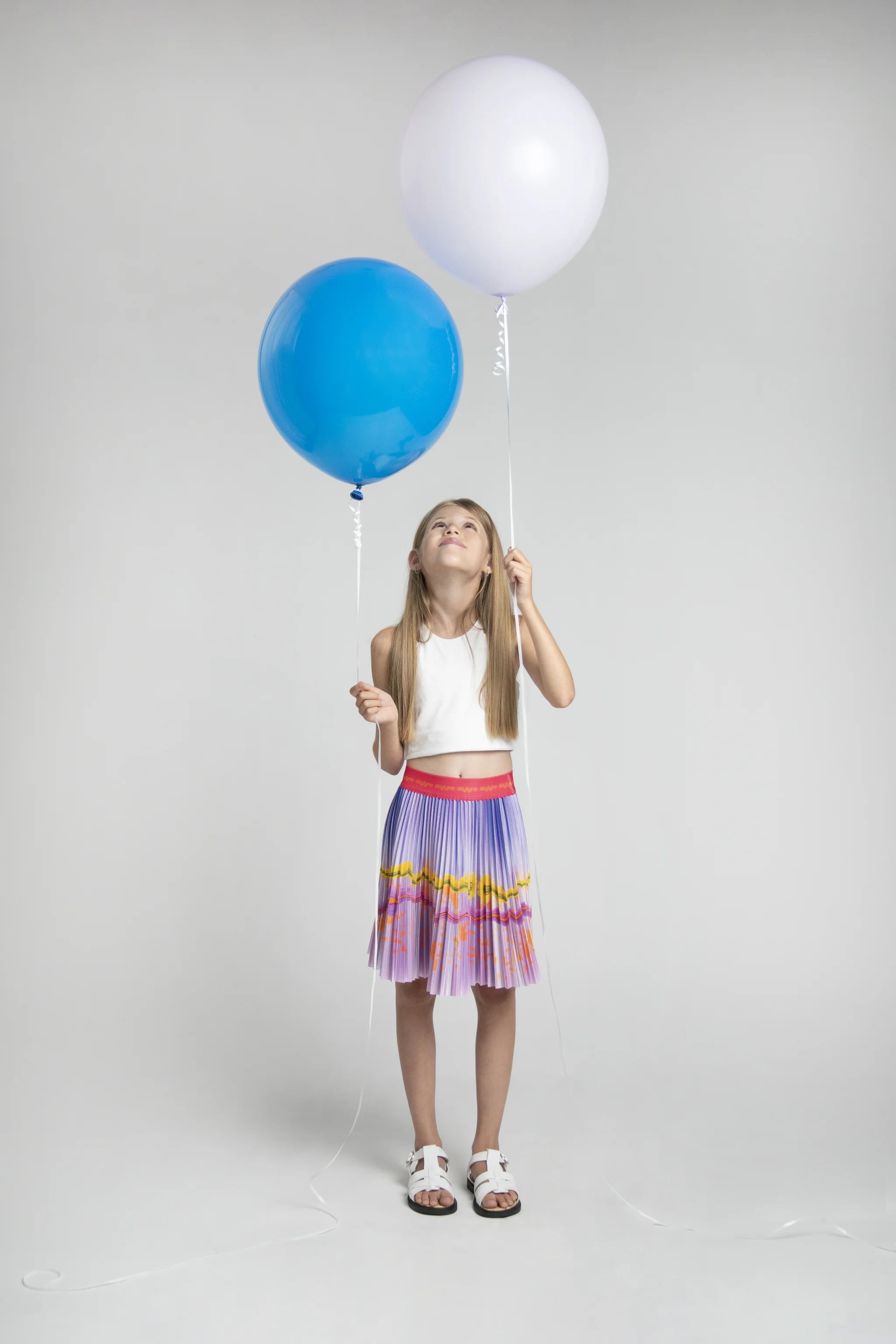 Autumn Violet Children's Short Pleated Skirt