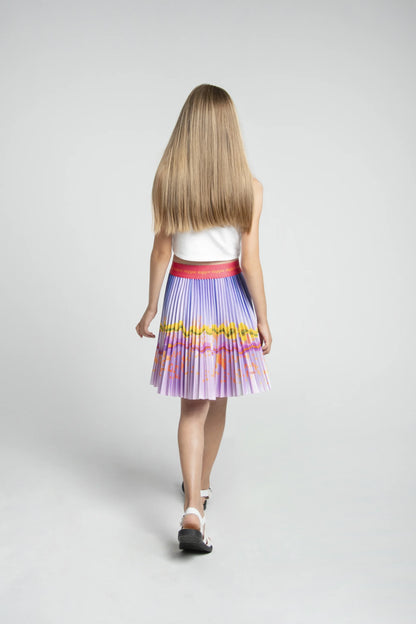 Autumn Violet Kids Pleated Skirt